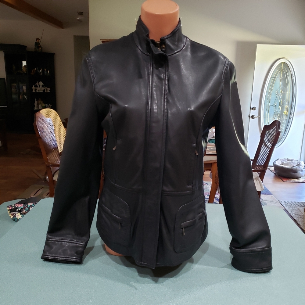 Alfani Women's Black Real Leather Jacket ENDS 12/1/25